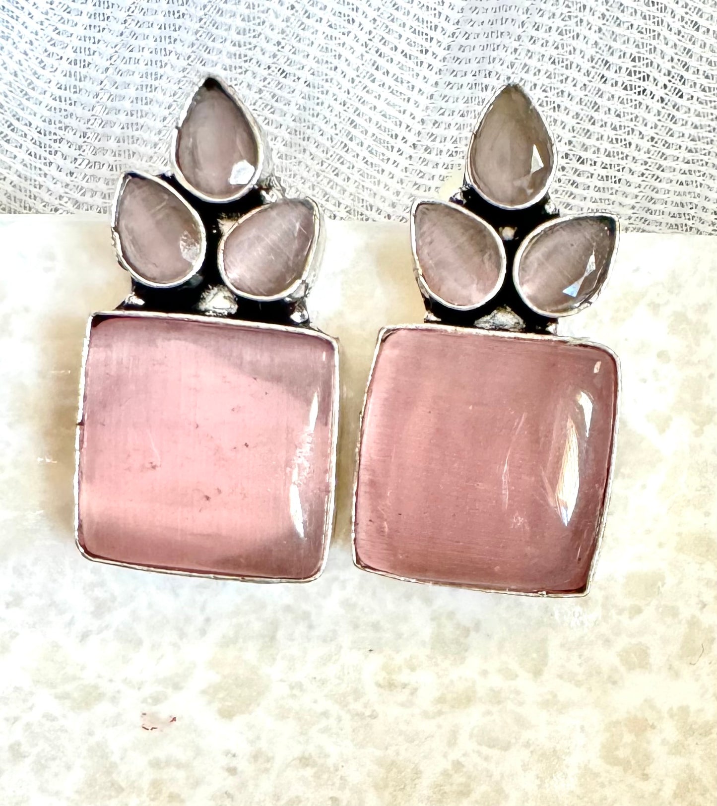 Pink Sanjh Earrings