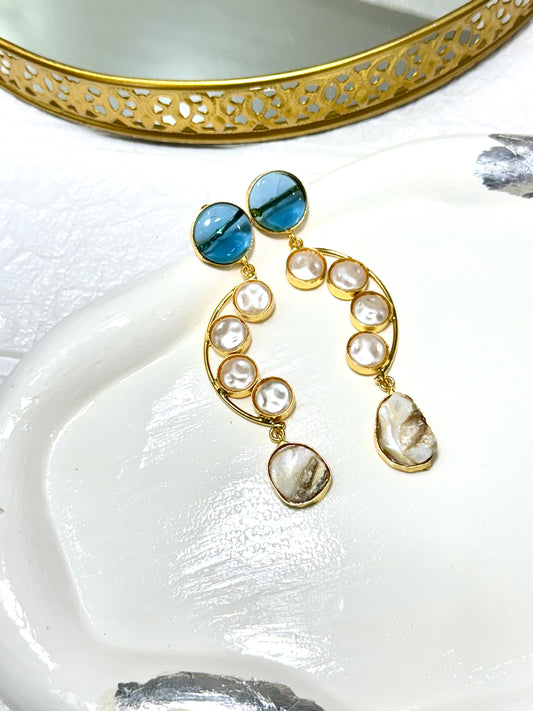 Sapphire Ornate Earrings