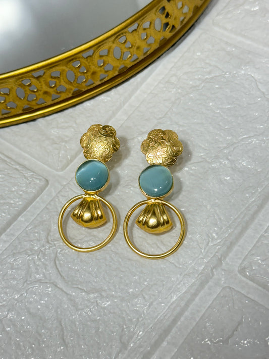 Blue Oyster Earrings