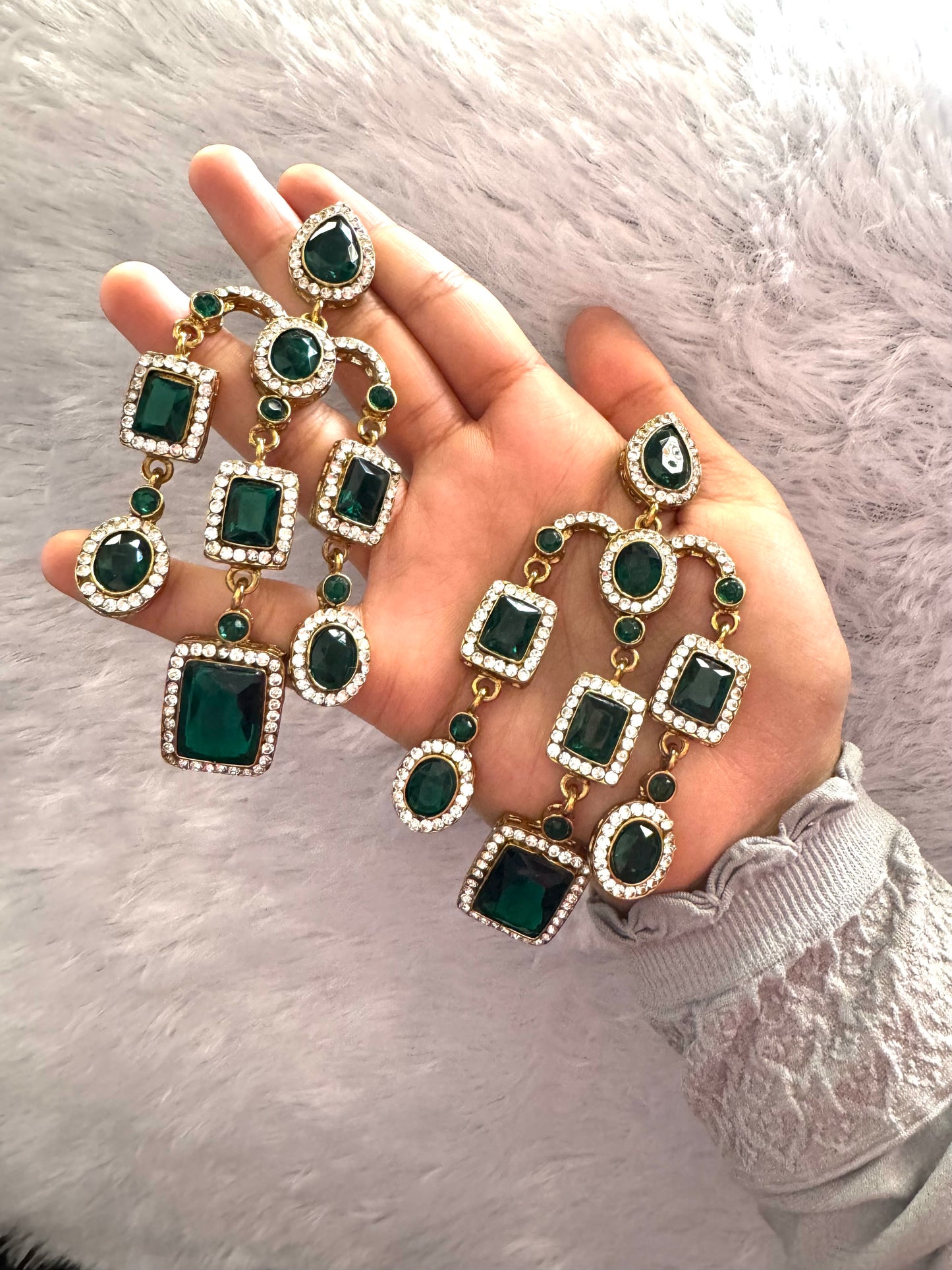 Emerald Cocktail Earrings