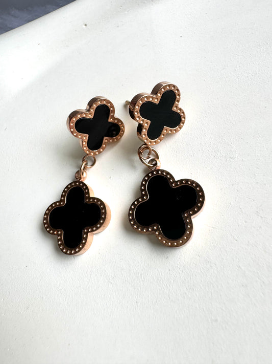 Anti Tarnish Clover Drop Earrings