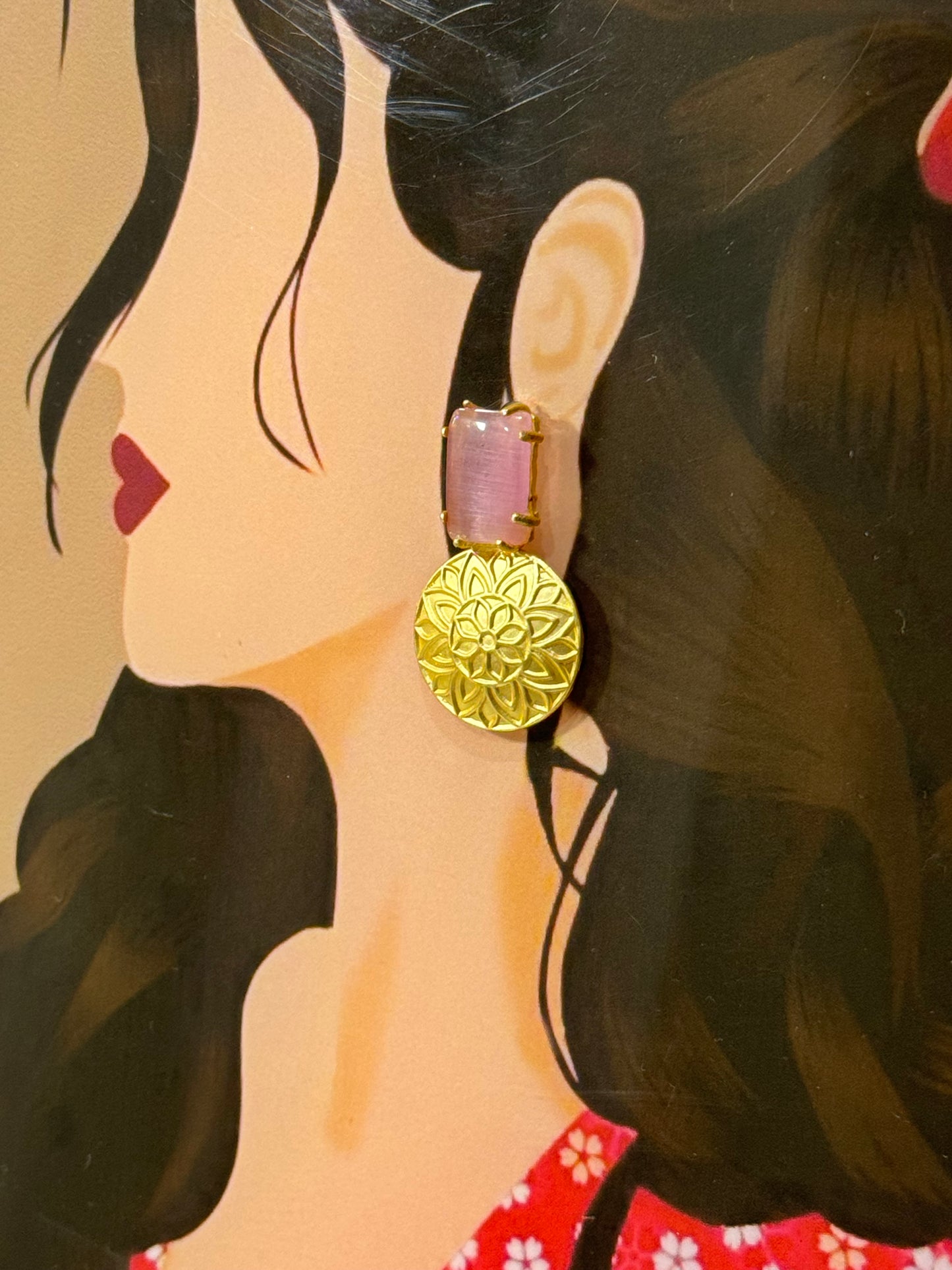 Pink Stella Earrings