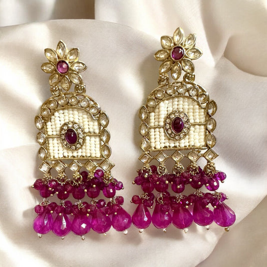 Wine Raksha Earrings