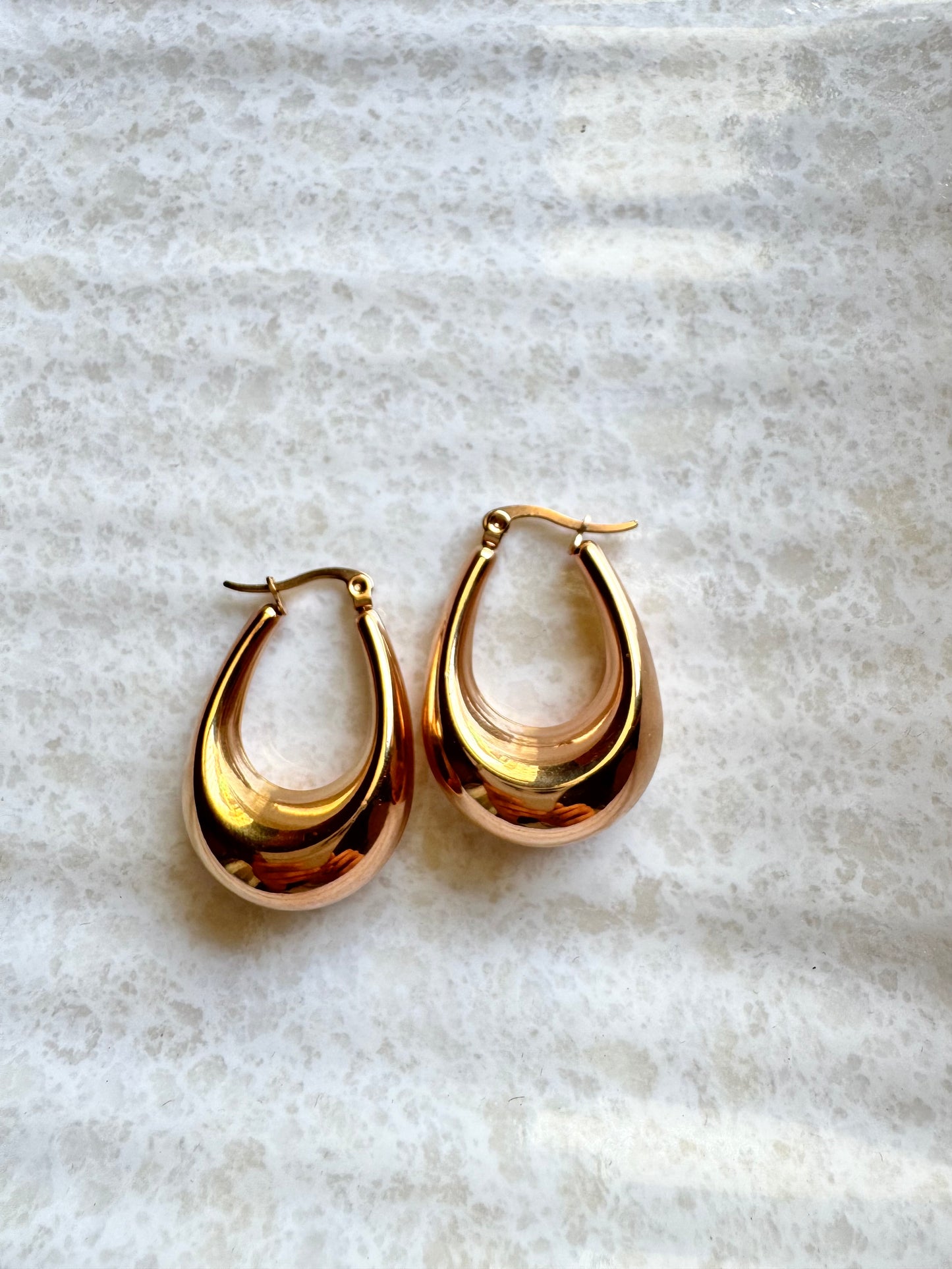 Anti Tarnish RoseGold Endless Earrings