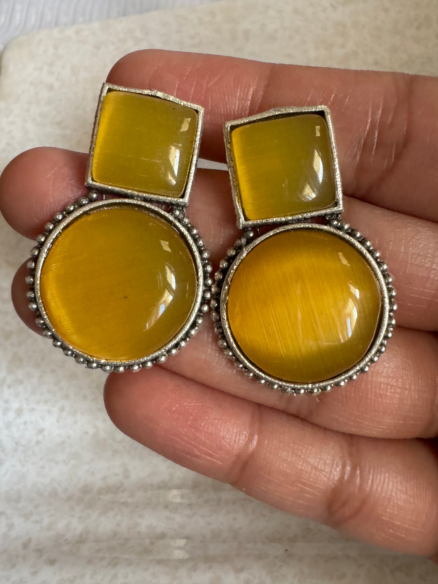 yellow Reva Studs