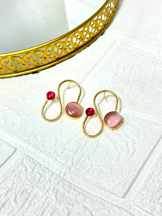 Pink Infinite Earrings