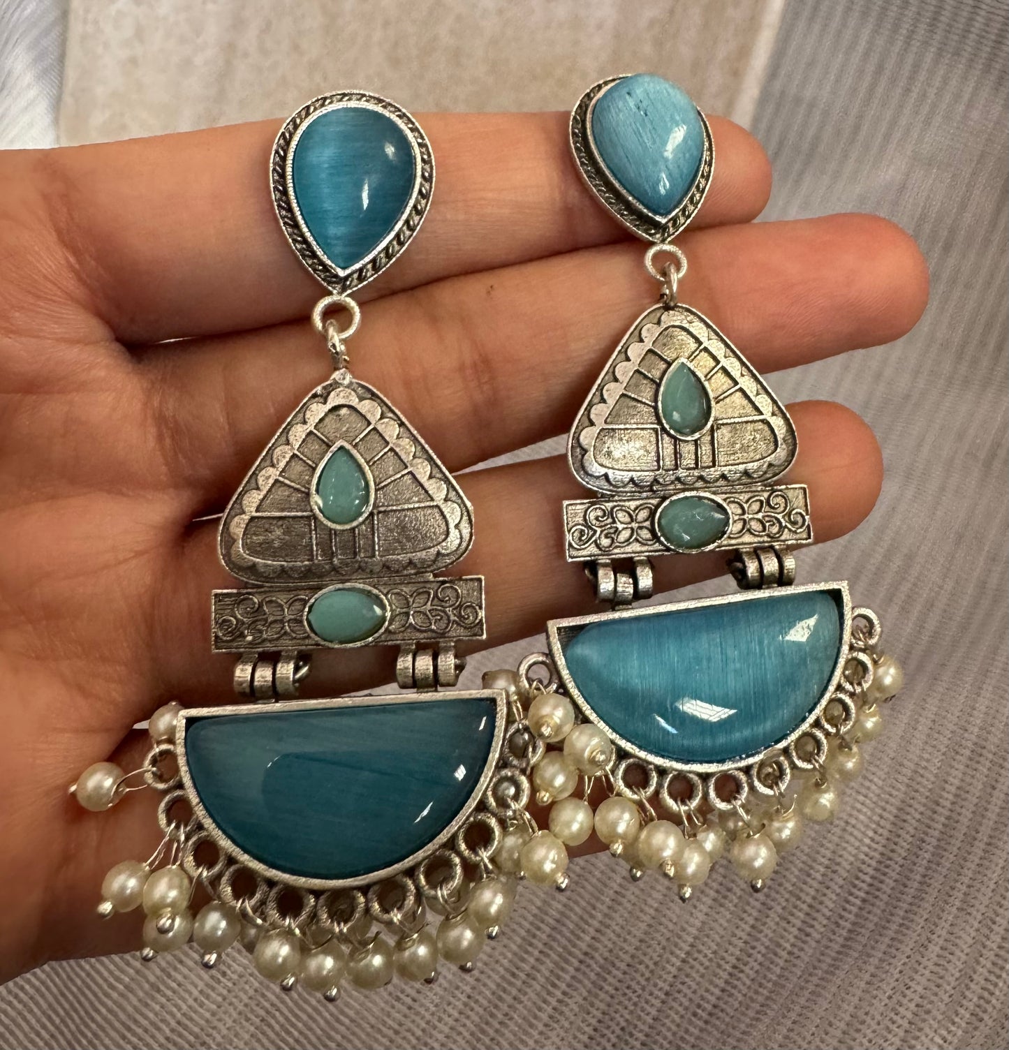 Blue Tanvi Earrings