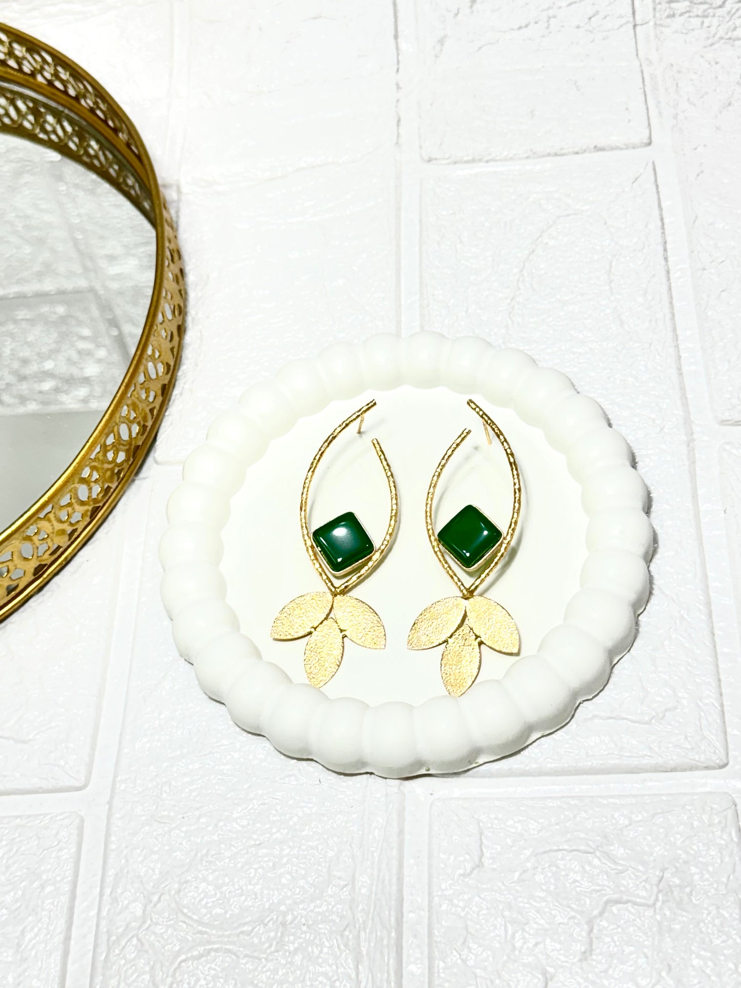 Emerald Bloom Earrings
