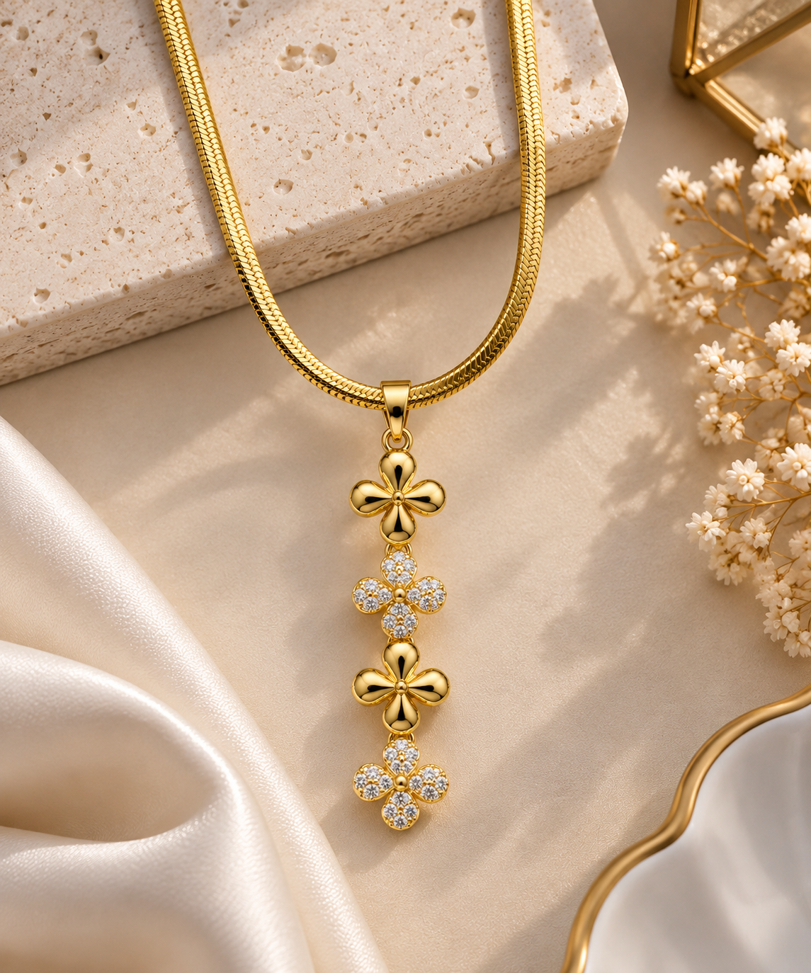 Anti-tarnish Bloom necklace