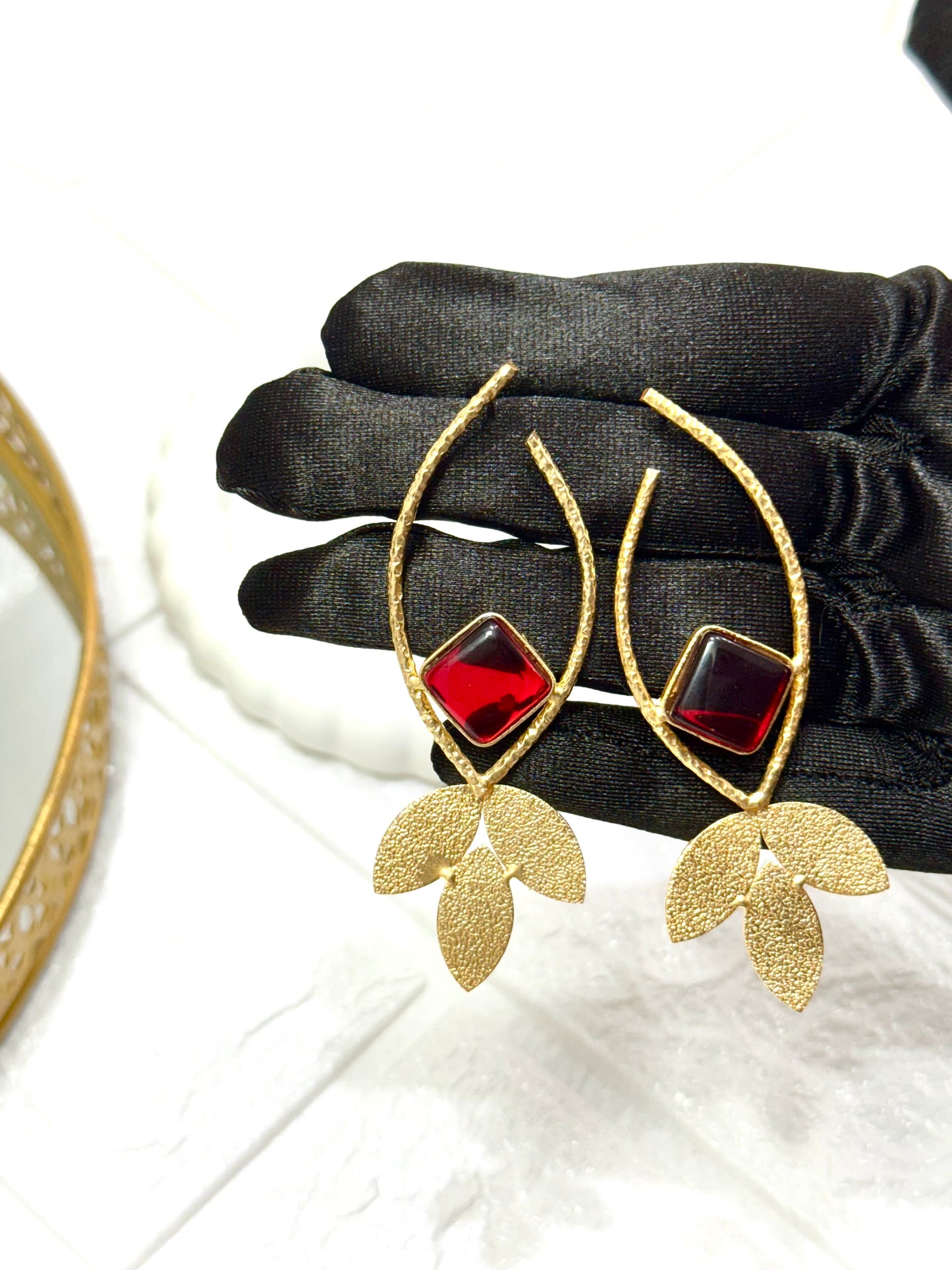 Ruby Bloom Earrings