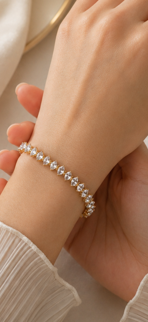 Anti Tarnish Cz Tennis Bracelet
