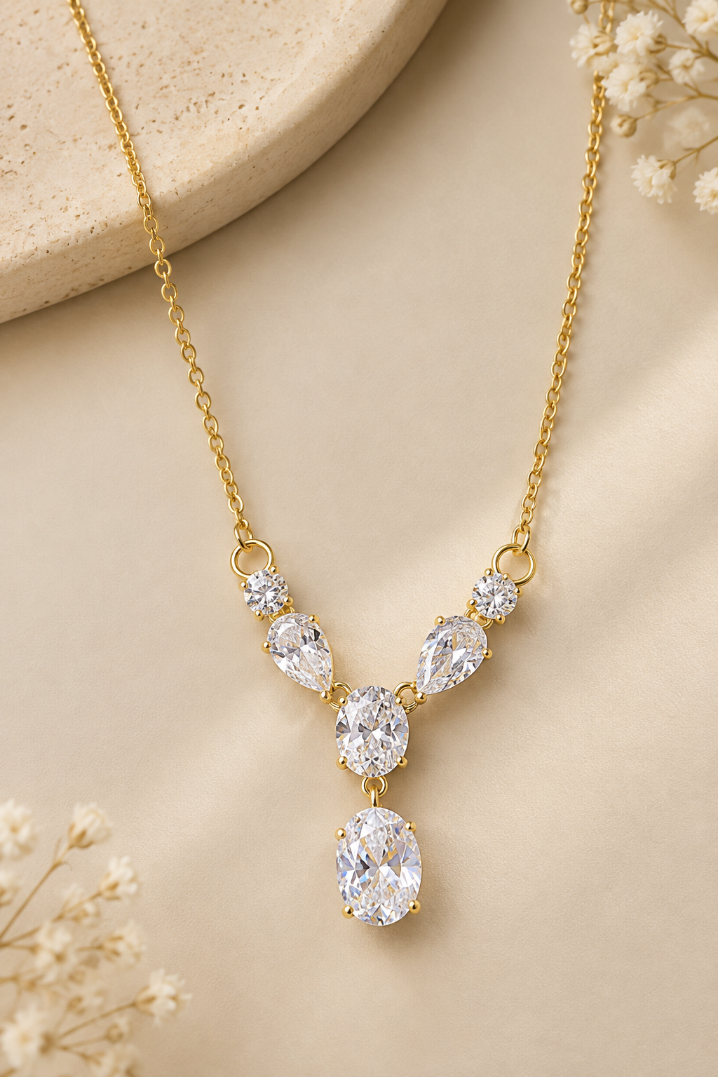 Anti-tarnish Aster necklace