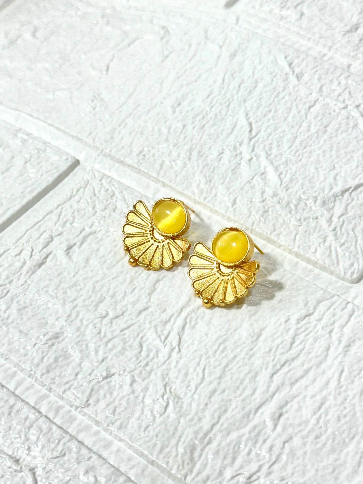 Yellow Floral Earrings