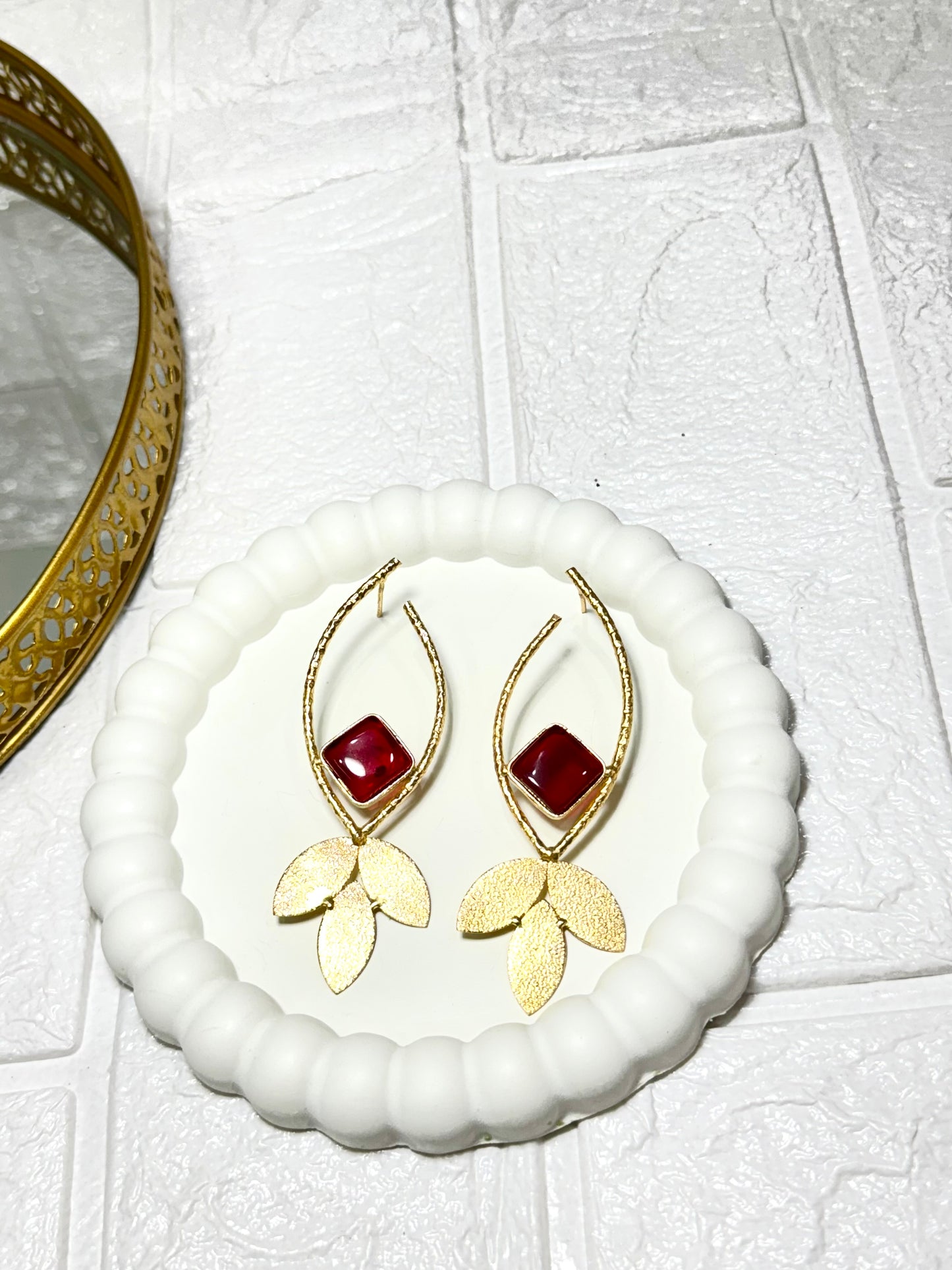 Ruby Bloom Earrings