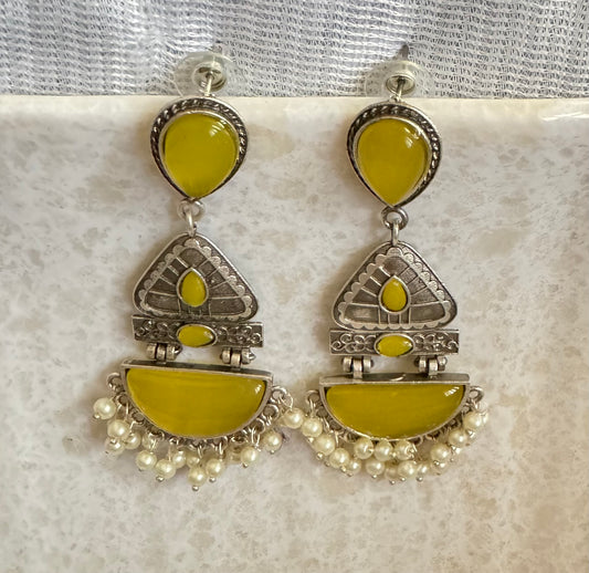 Yellow Tanvi Earrings