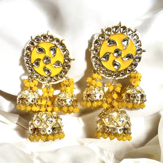 Yellow jhumar Jhumki