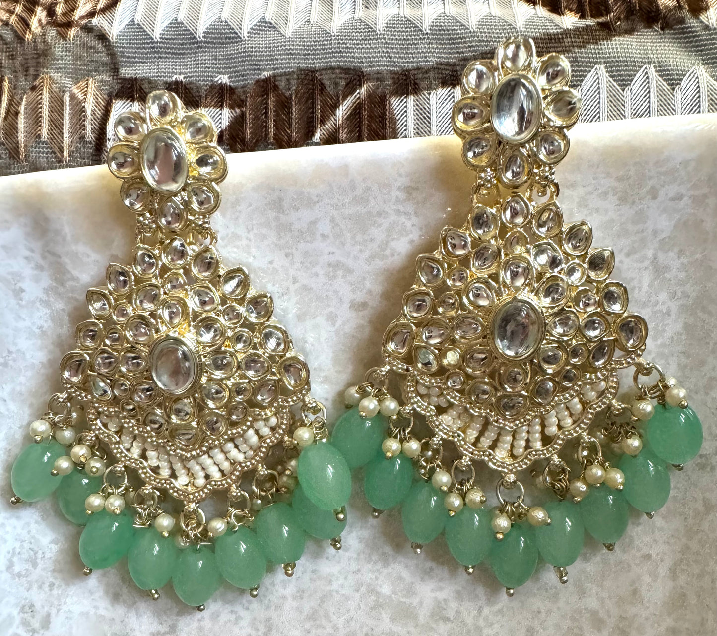 Pastel green Ruhi Earrings