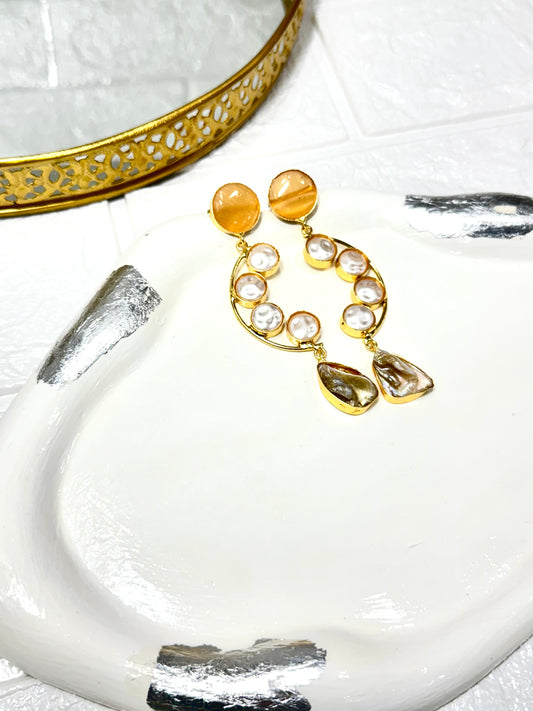Orange Ornate Earrings