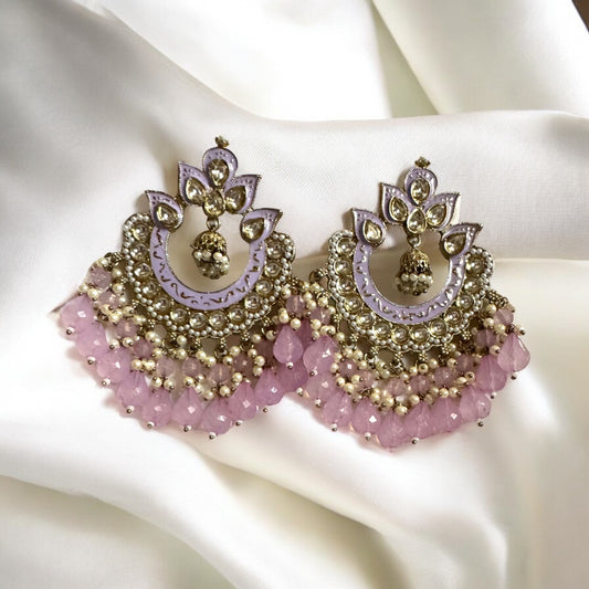 Pastel purple Ruhani Chandbaali