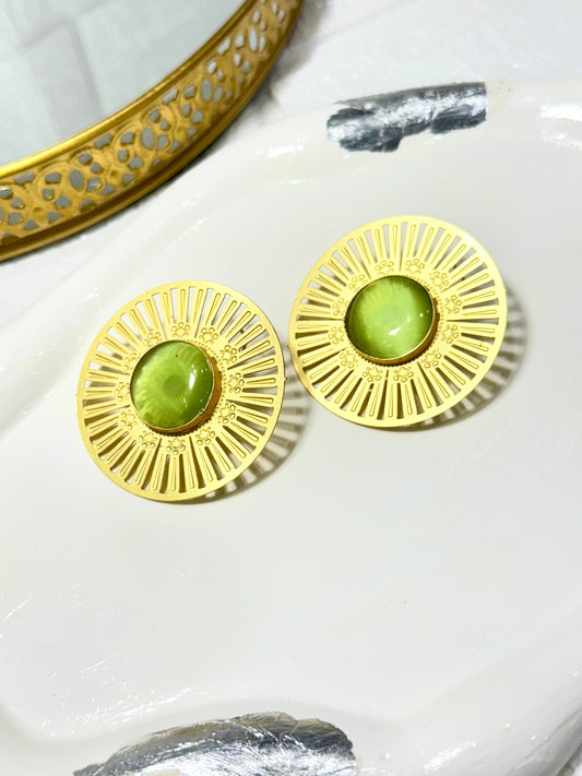 Apple Mandala Statement Studs