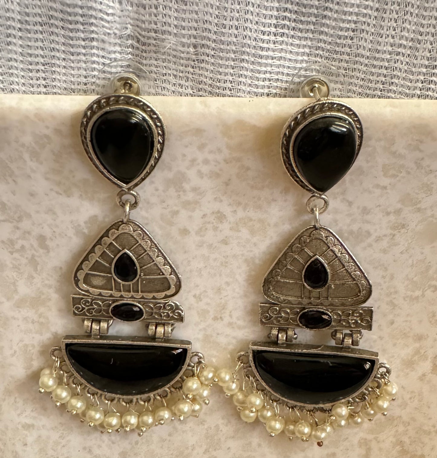 Black Tanvi Earrings