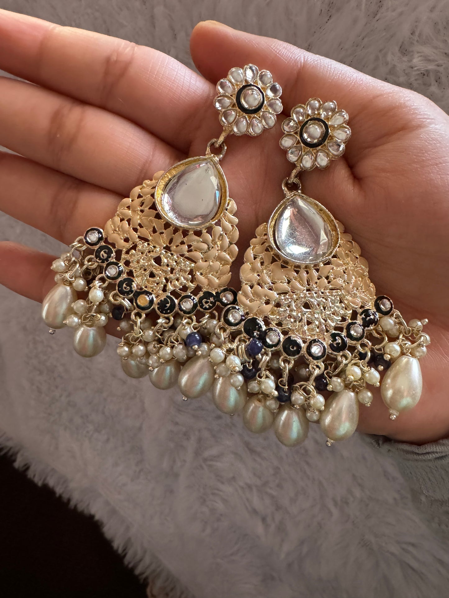 Ivory Polki Earrings