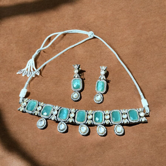 Dual Tone Mint Ragini Choker