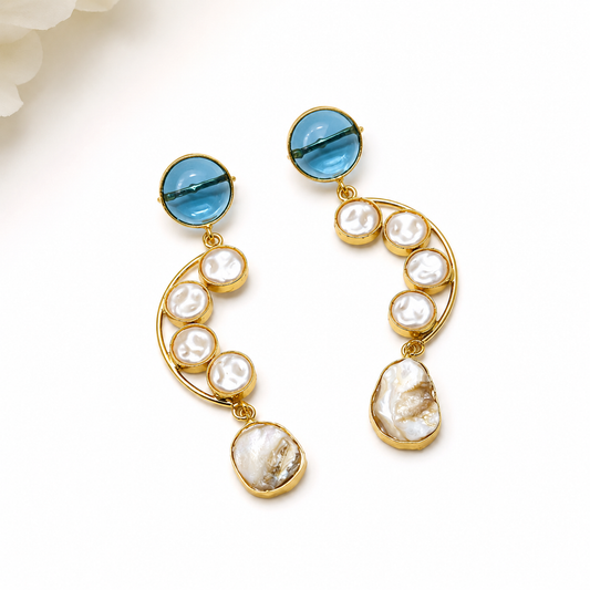 Sapphire Ornate Earrings