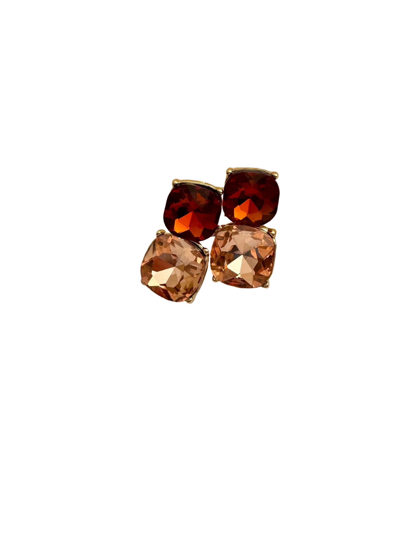 Sunset Duo Cushion Earrings