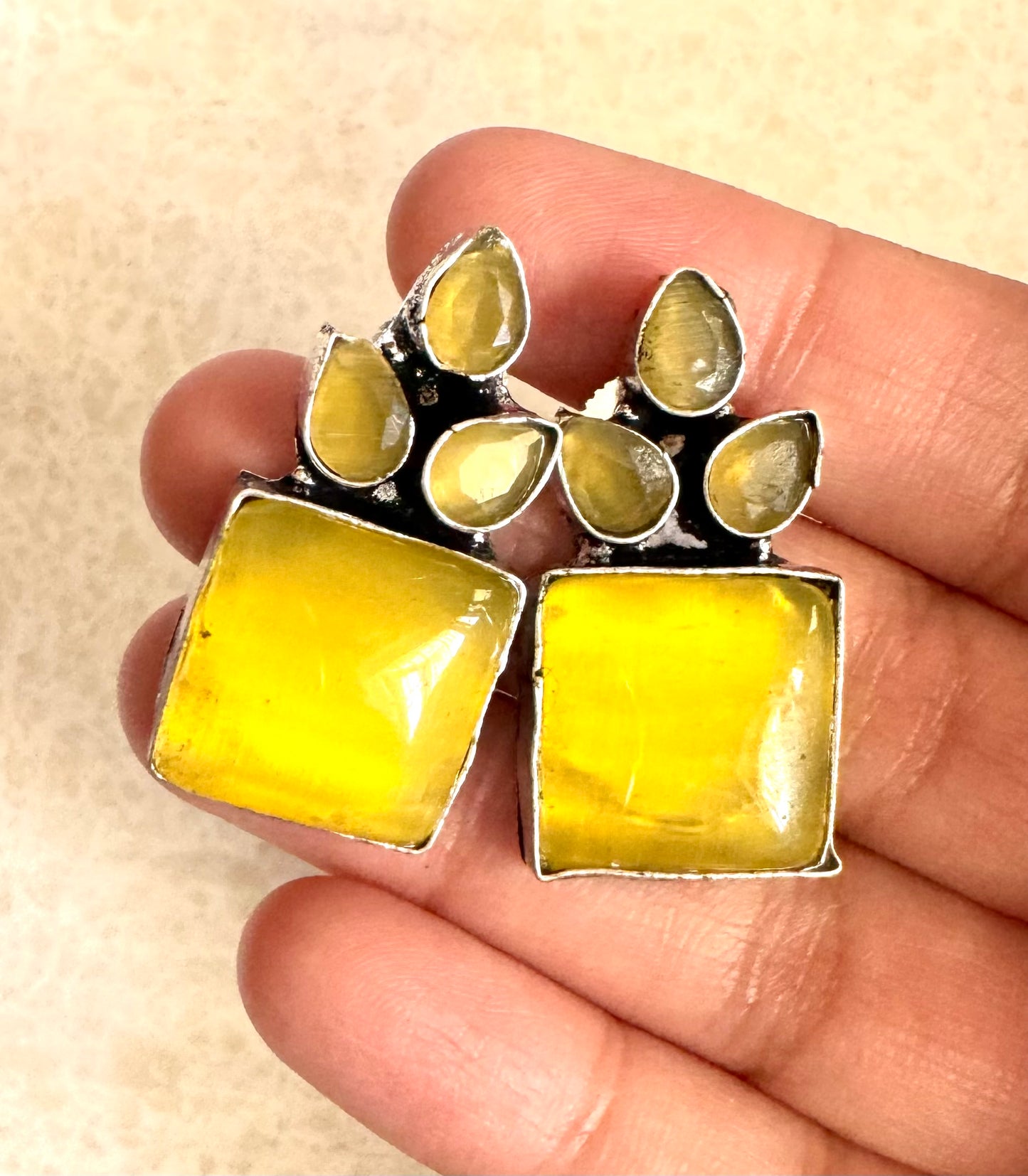 Yellow Sanjh Earrings