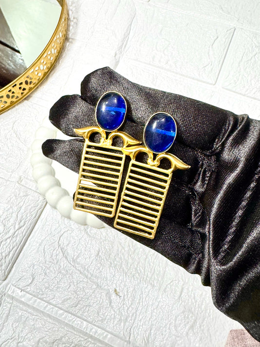 Royal Geometric Statement Earrings