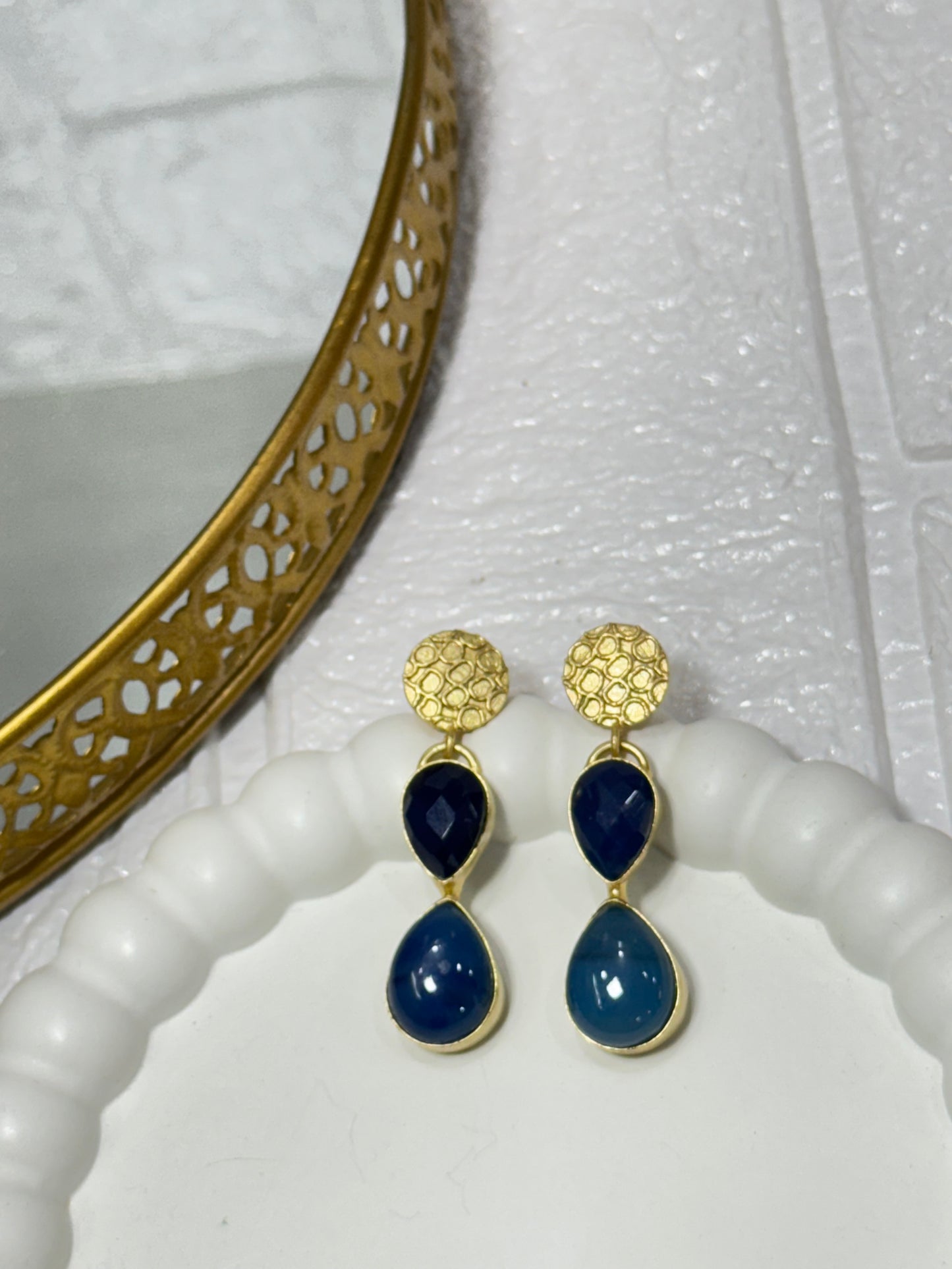 Royal Natural Stone Earrings