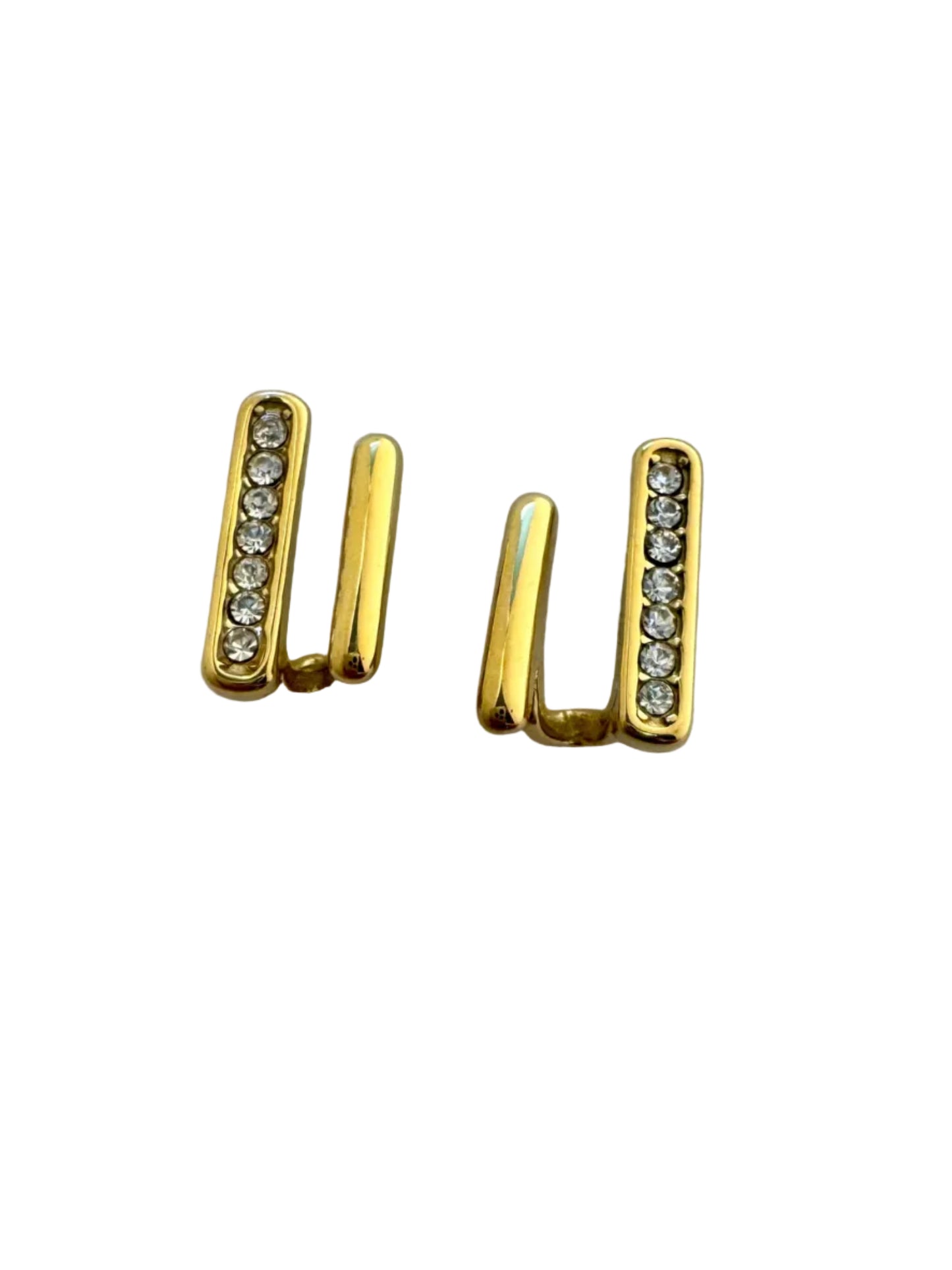Anti Tarnish Crystal Bar Studs