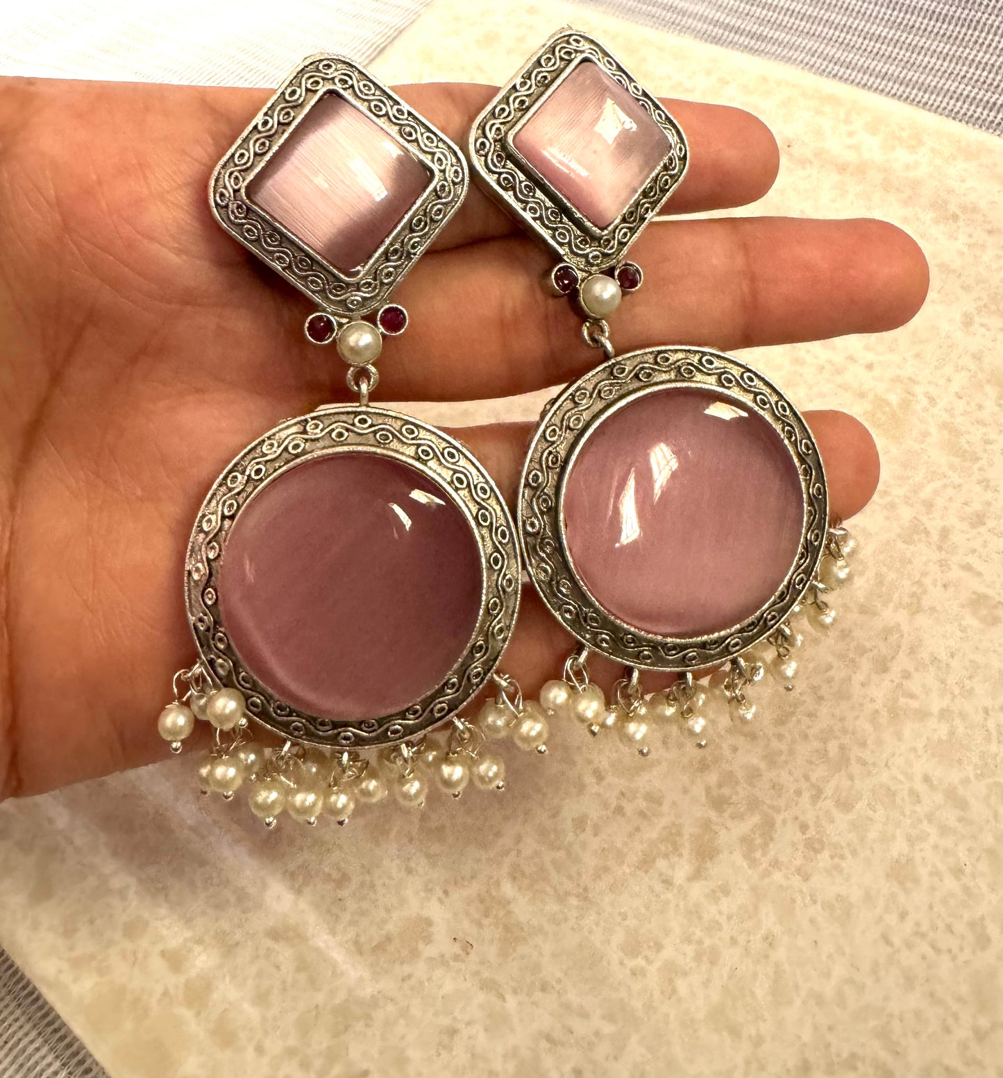 Pink Sitara Earrings