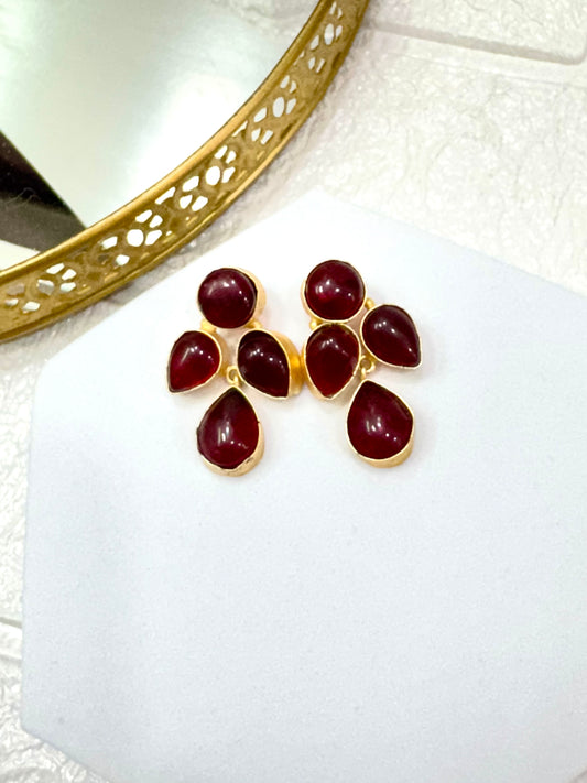 Ruby Multi-Drop Earrings