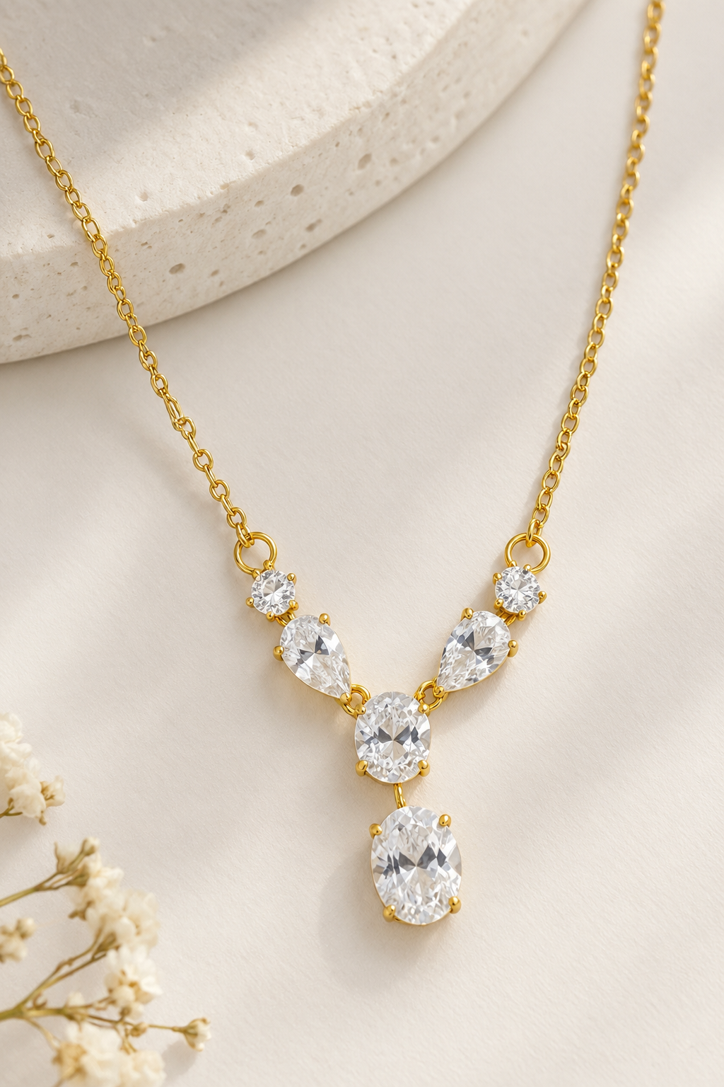 Anti-tarnish Aster necklace