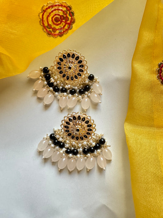 Ivory Enamelled Earrings