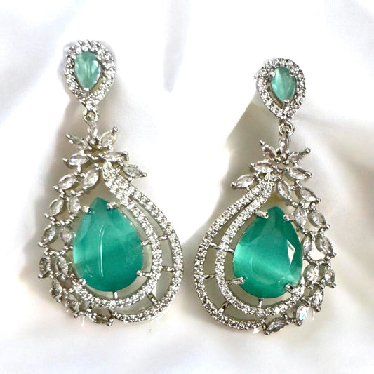 Matte green Shine Earrings