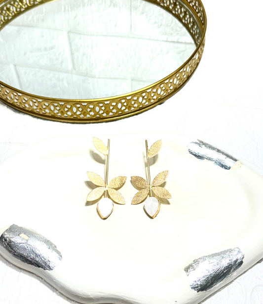 White Roma Earrings