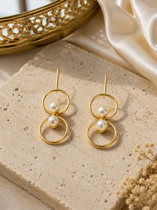 Hanging Pearl Earrings