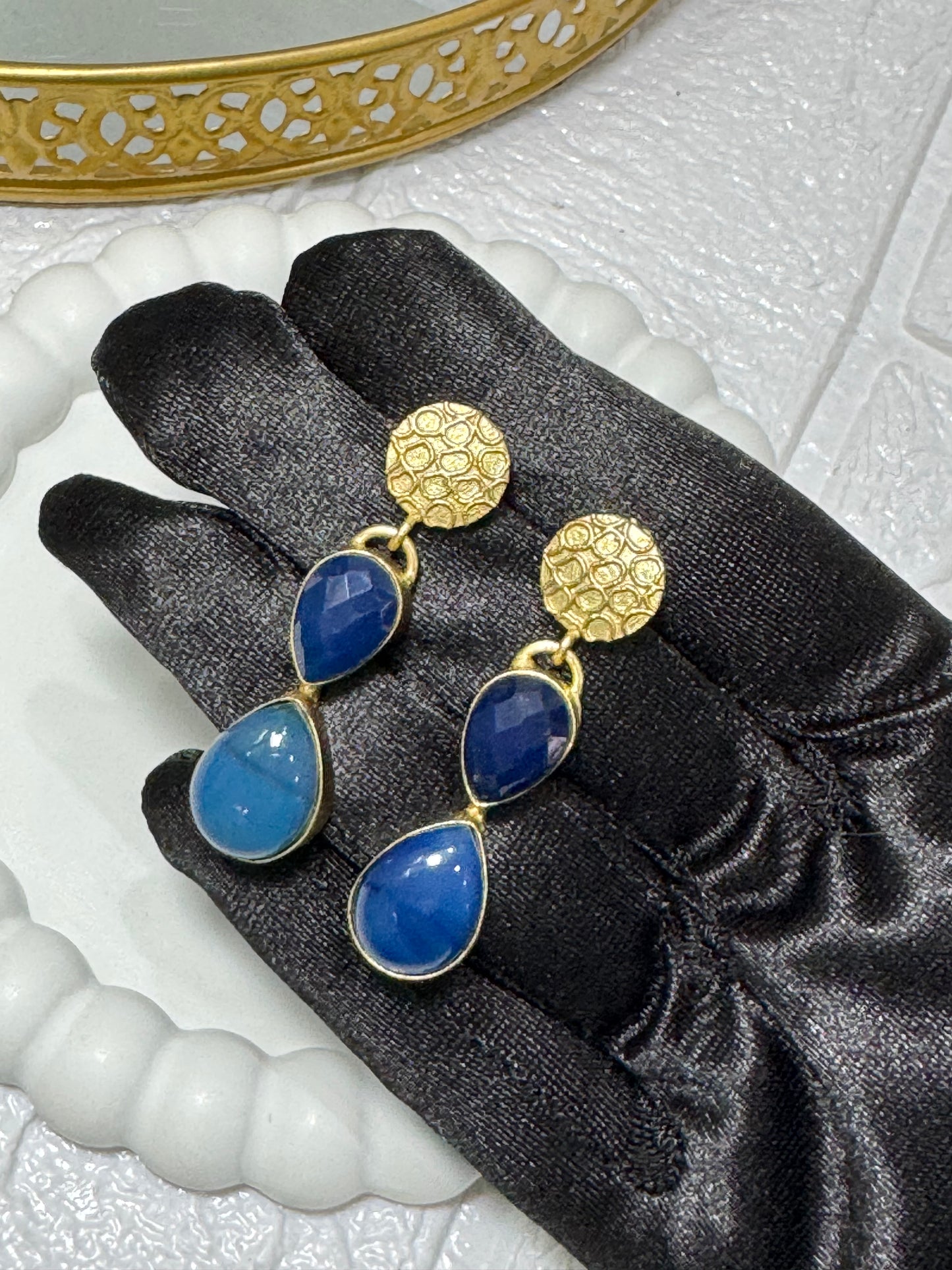Royal Natural Stone Earrings