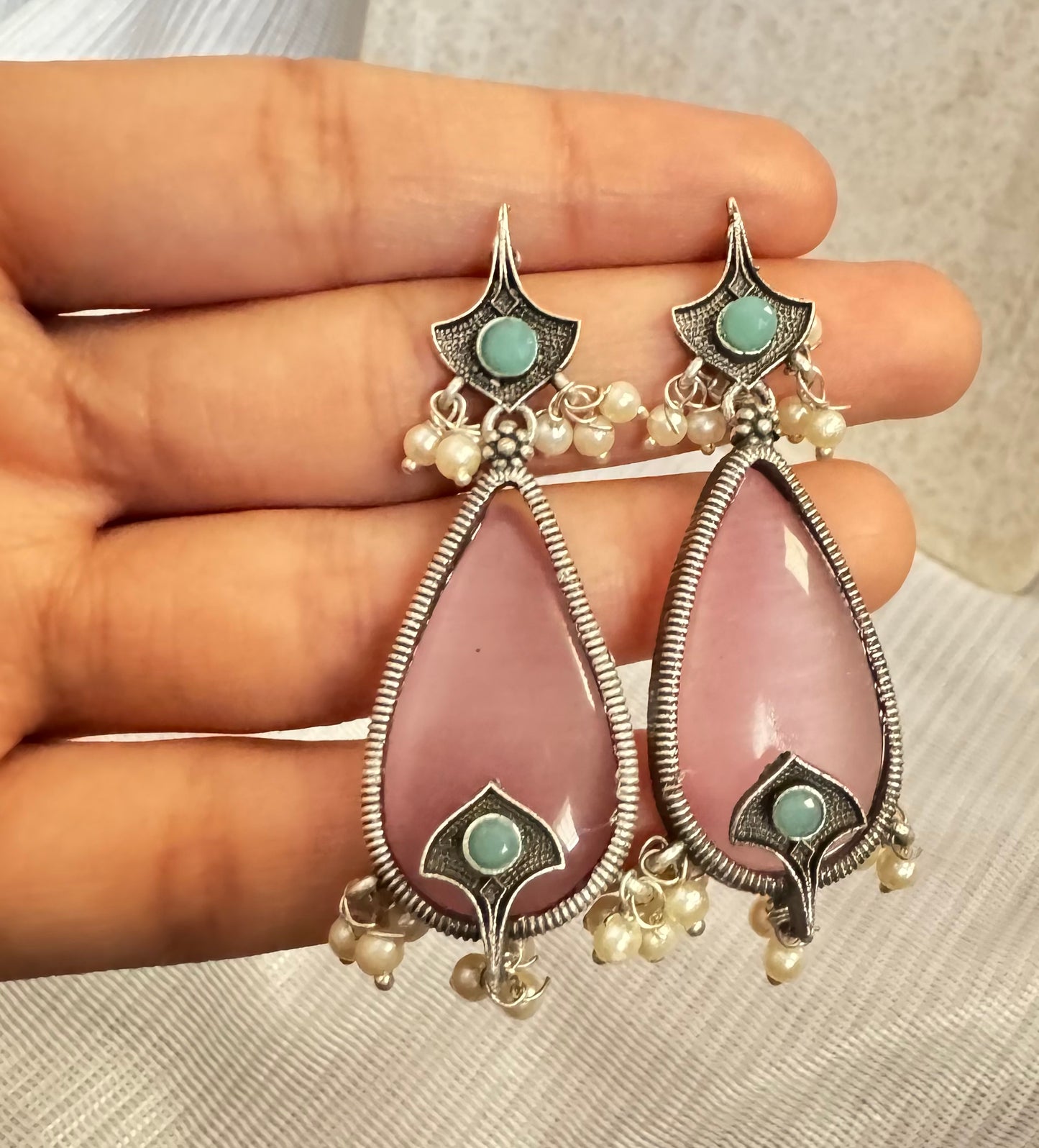 Pink Noor Earrings