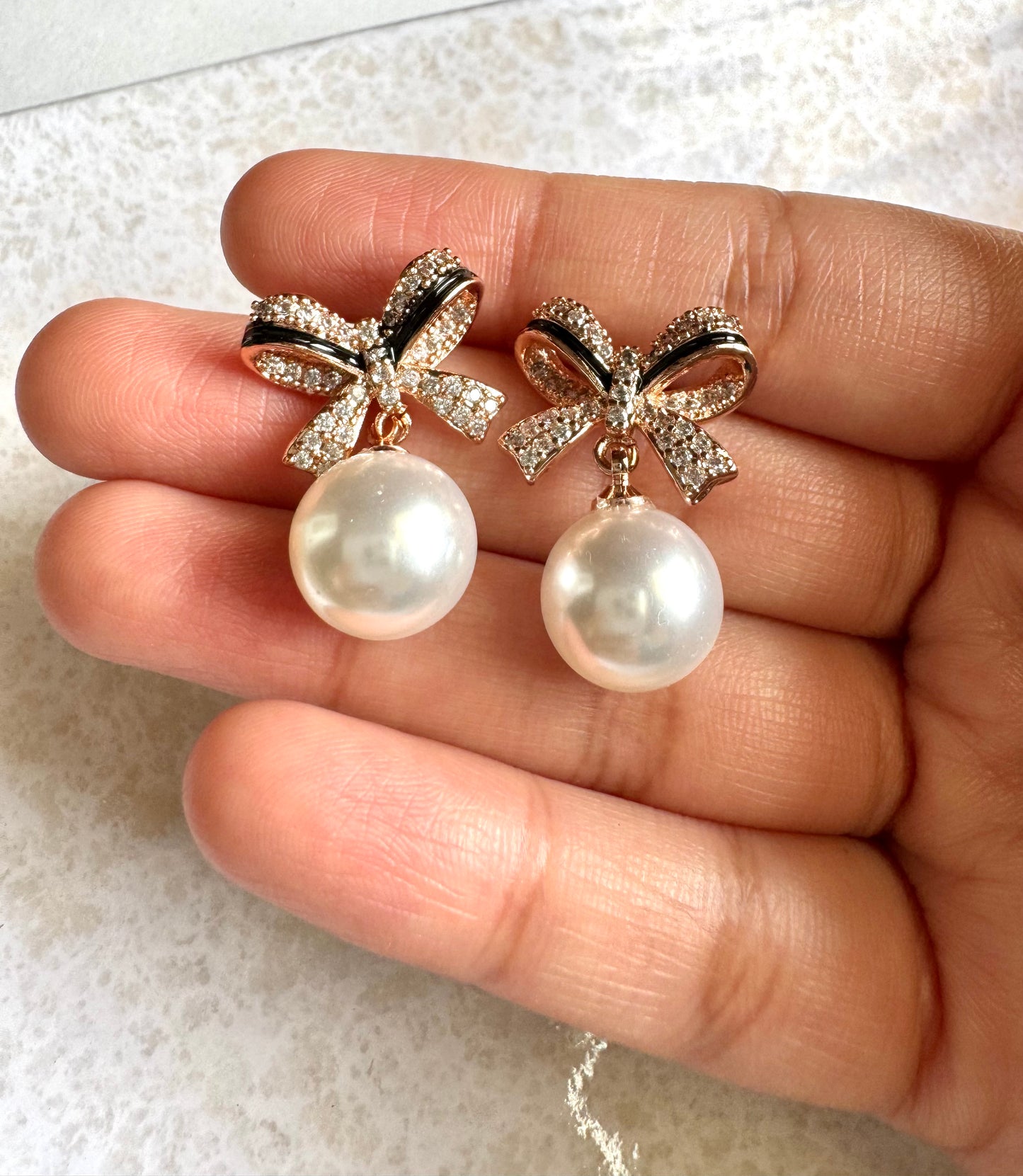 Anti Tarnish Pearl Drop Earrings