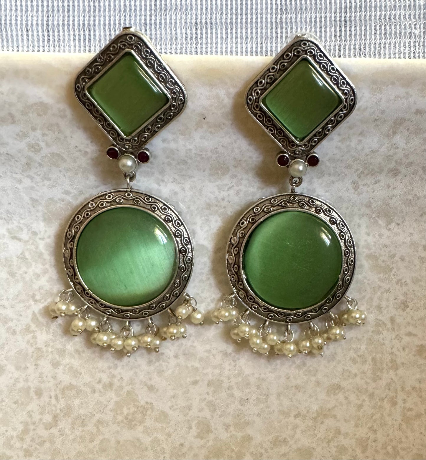 Olive Sitara Earrings