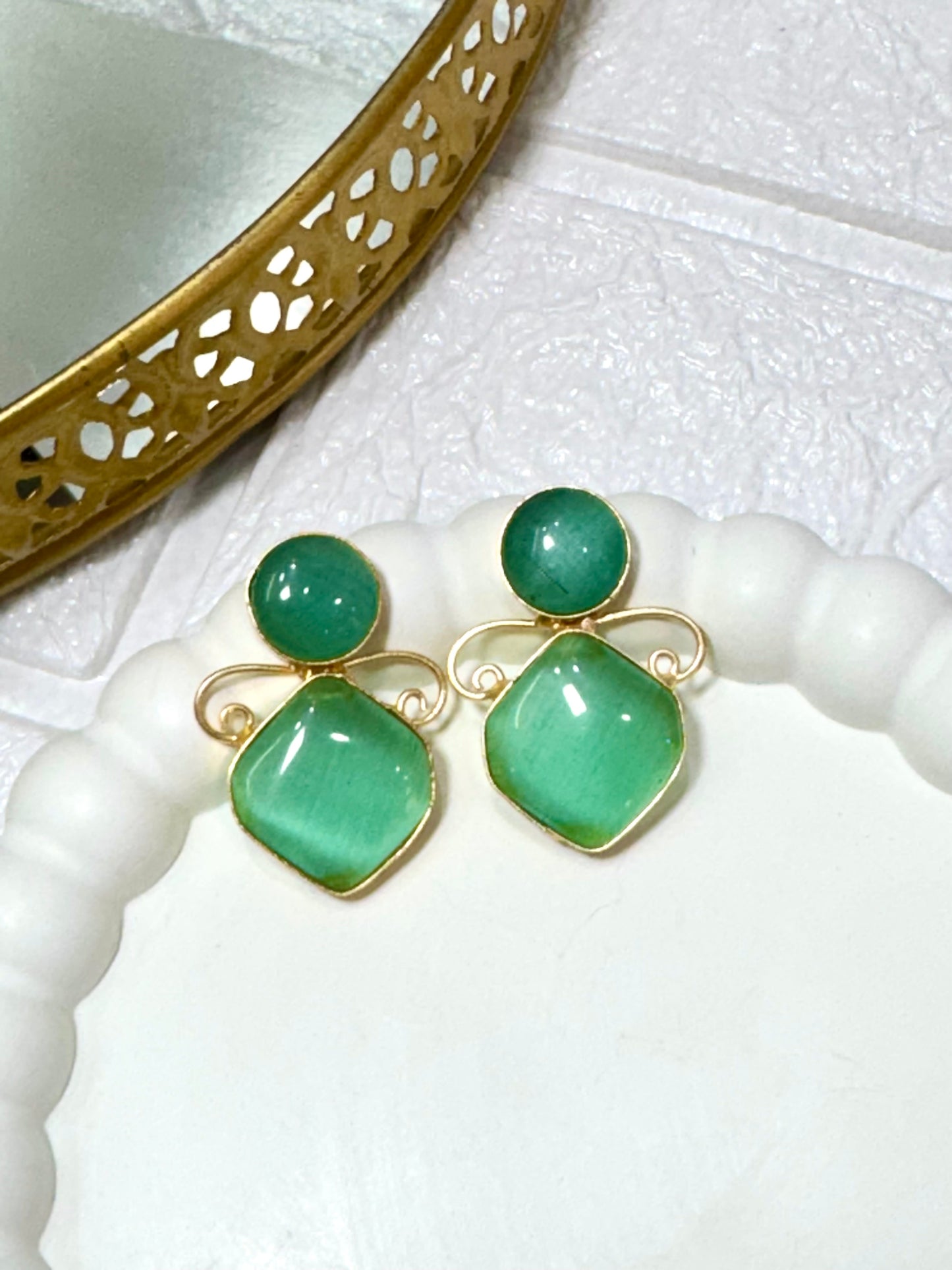 Turquoise Charm Studs