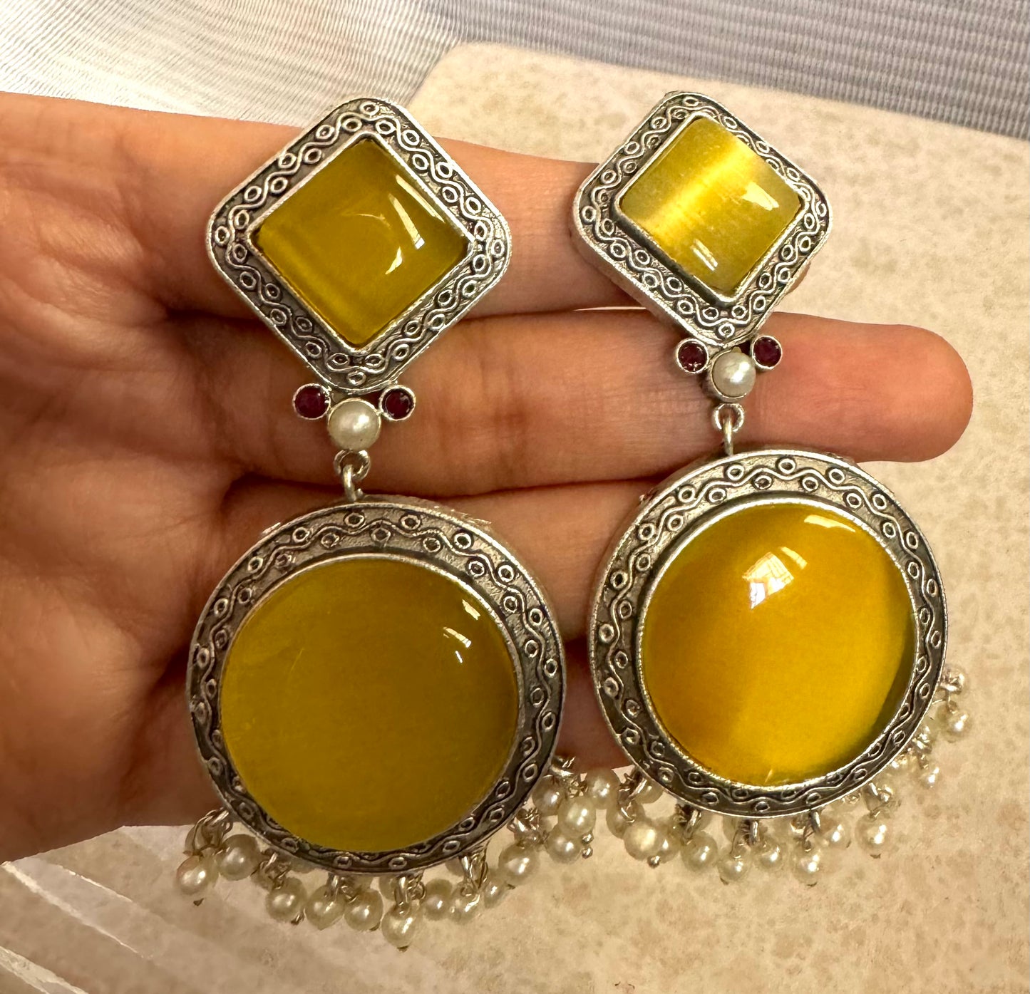 Yellow Sitara Earrings