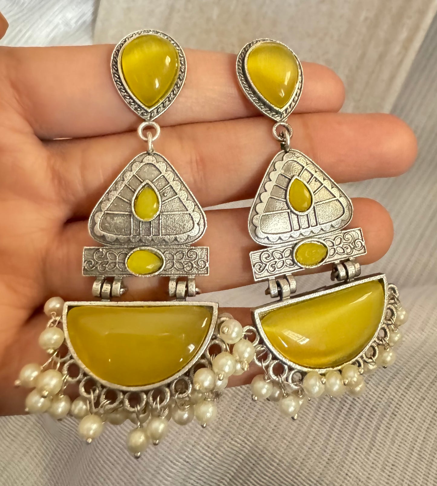 Yellow Tanvi Earrings