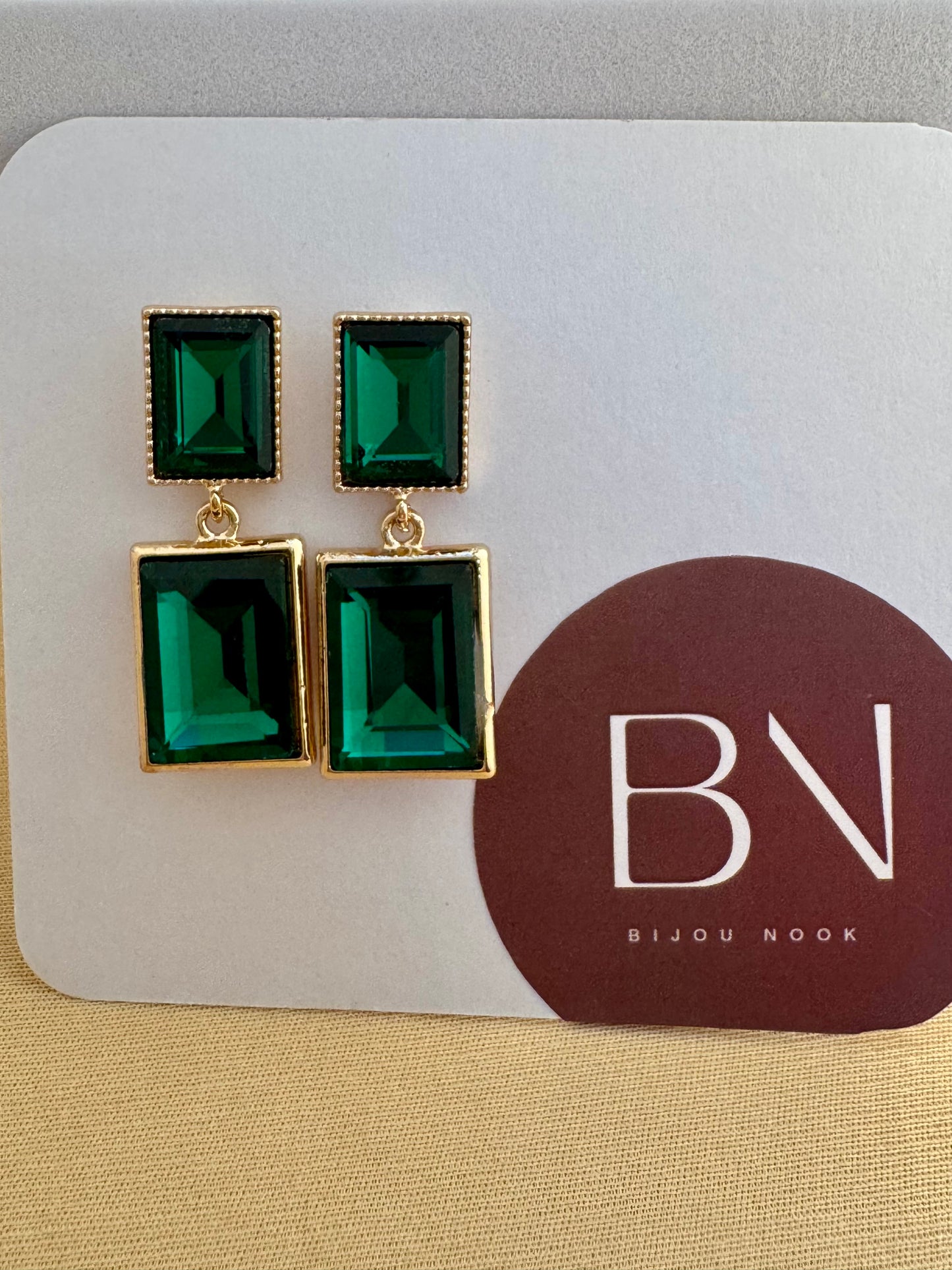 Emerald Glam Earrings