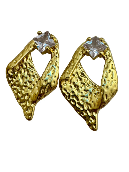 Anti Tarnish Textured Studs