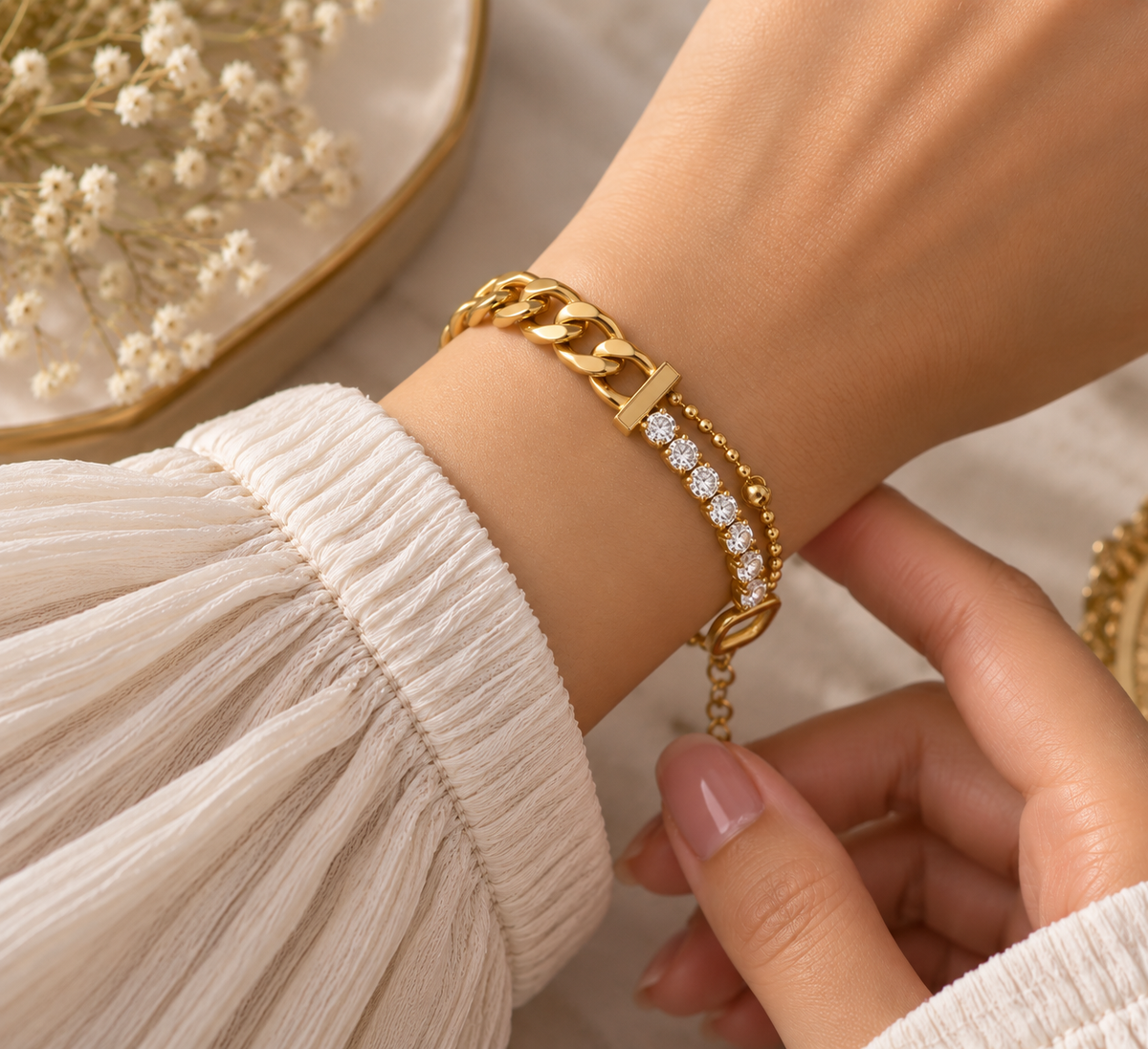Anti Tarnish Aarna Loose Bracelet